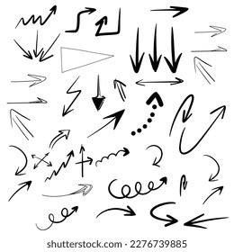 Set Black Thin Isolated Arrows Arrow Stock Vector (Royalty Free ...