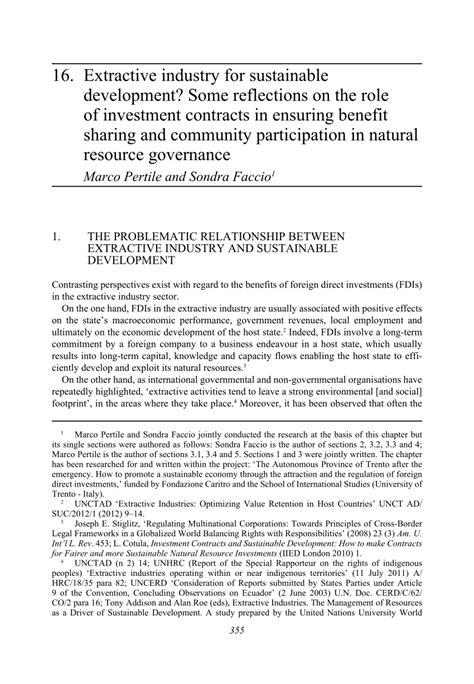 Pdf Extractive Industry For Sustainable Development Some Reflections