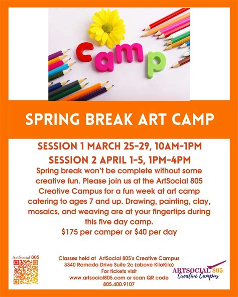 Spring Break Art Camp At The Artsocial 805 Creative Campus Artsocial