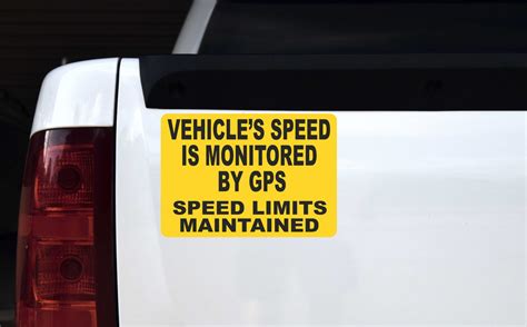 Stickertalk Speed Monitored By Gps Vinyl Sticker 10 Inches X 7