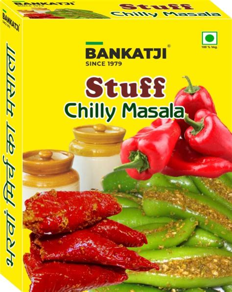 Bankatji Stuffed Chilli Masala For Making Pickle Packaging Type Box