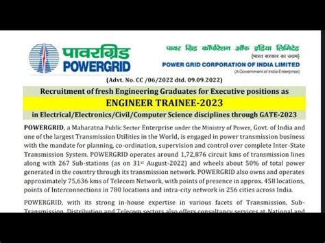 Pgcil Power Grid Recruitment Permanent Job Freshers Ctc