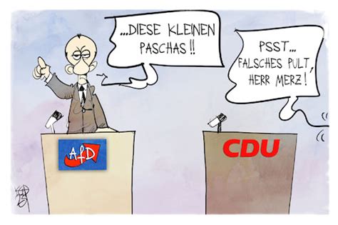 AfD Und CDU Von Kostas Koufogiorgos Politik Cartoon TOONPOOL