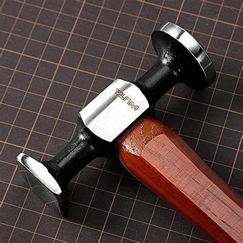 WUTA Leather Mallet Hammer Carbon Steel Double Head Hammer Cobbler