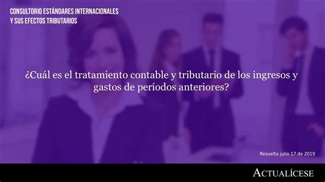 Tratamiento Contable Y Tributario De Los Ingresos Y Gastos De Per Odos