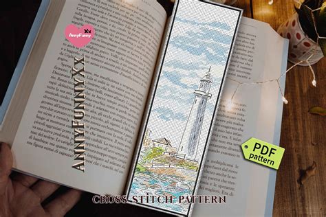 Lighthouse Bookmark Cross Stitch Pattern Graphic by AnnyFunnyXx ...