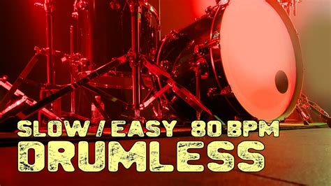 Drumless Backing Track For Beginners 80 Bpm YouTube