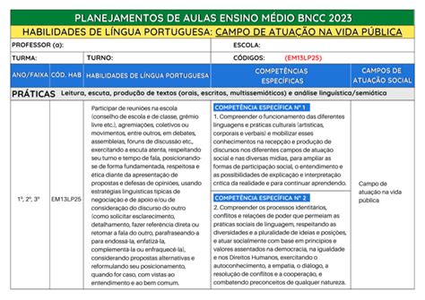 Bncc Matemática Ensino Médio - Planejamento Anual Matemática Ensino Médio BNCC