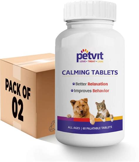 Petvit Calming And Better Relaxation Tablets 60 Palatable Chewable