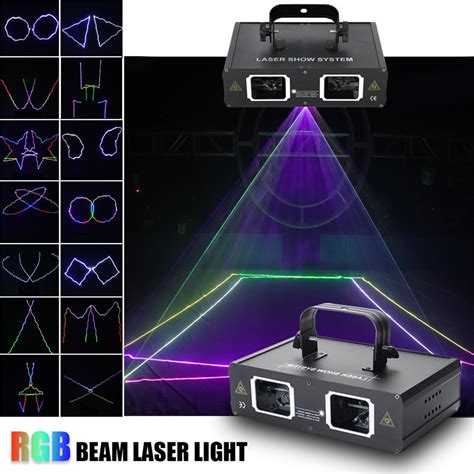 U Rgb Led Jeu De Lumière Lampe Projecteur Laser Scène éclairage 4modes