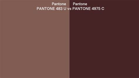 Pantone 483 U Vs PANTONE 4975 C Side By Side Comparison