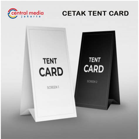 Jual Cetak Tent Card A5 Custom LAMINASI DOFF Jakarta Pusat