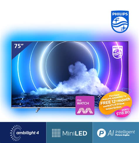 PHILIPS PML 9506 SERIES 4K UHD MINILED ANDROID TV WITH AMBILIGHT 4 ...