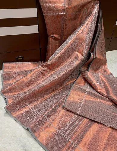 Raw Copper Zari Silk Sarees For Handicraft Work At Rs Piece In