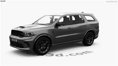 360 View Of Dodge Durango Srt Hellcat Black Package 2024 3d Model