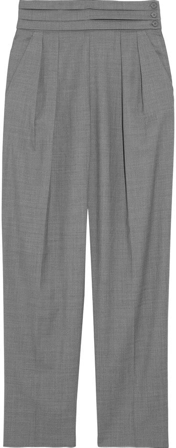 Max Mara Tavola Pleated Wool Tapered Pants ShopStyle