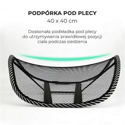 PODPÓRKA POD PLECY NA FOTEL LĘDŹWIOWA PODKŁADKA Z MASAŻEREM