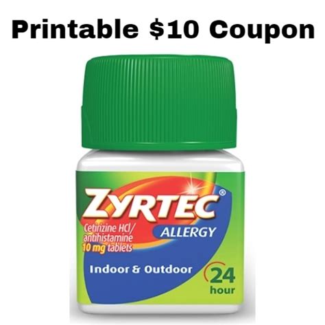 $10 Zyrtec Coupon Printable