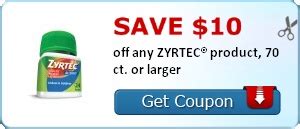 $10 Zyrtec Coupons Printable