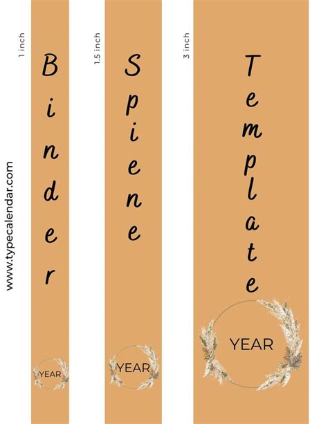 1 Binder Spine Template