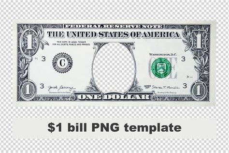 1 Dollar Bill Template