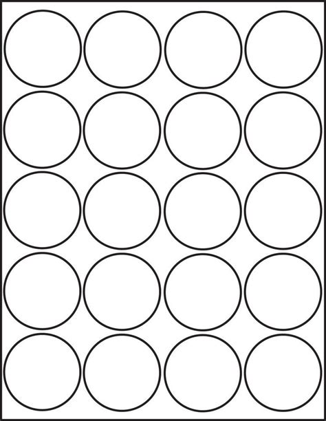1 Inch Round Free Printable Lable Templates
