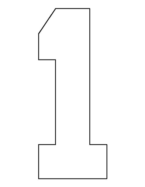 1 Number Template