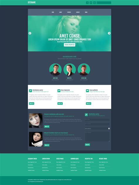 1 Page Website Template