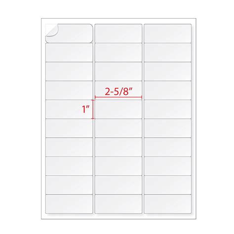 1 X 2 5 8 Labels Template