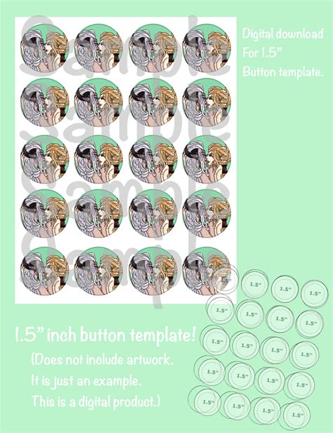 1.5 Inch Button Template