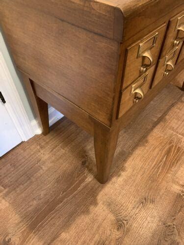 10 Drawer Card Catalog Wood