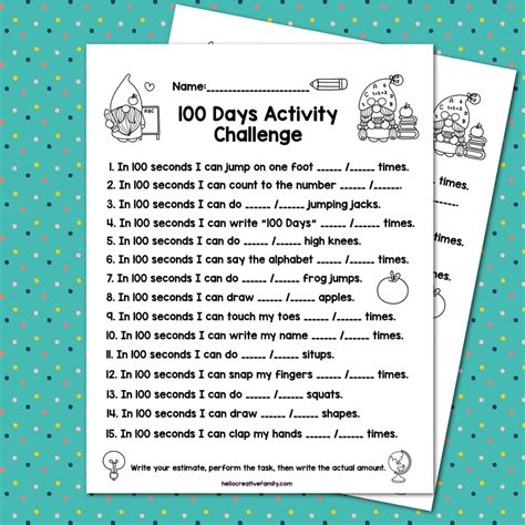 100th Day Printables