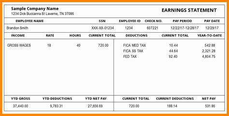 1099 Paycheck Stub Template