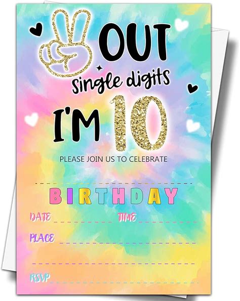 10th Birthday Invitations Templates Free