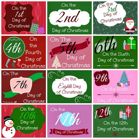 12 Days Of Christmas List Printable