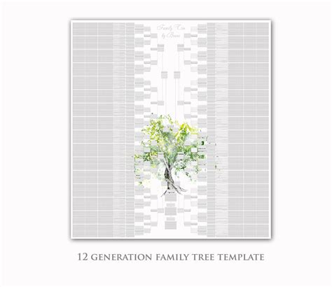 12 Generation Family Tree Template Excel