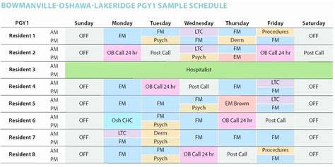 12 Hour Nursing Schedule Template
