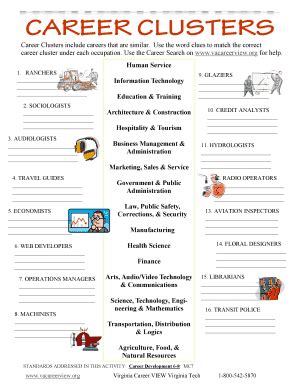 16 Career Clusters Pdf