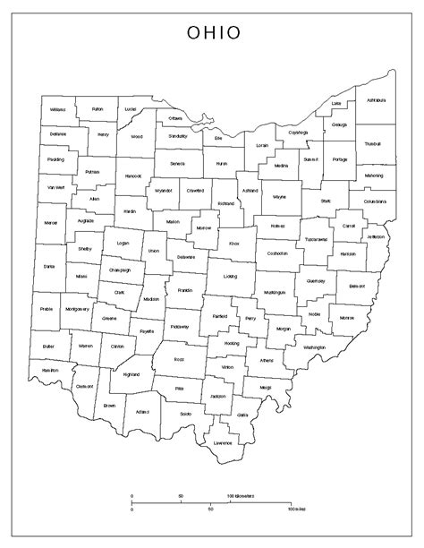 1880's Map Of Ohio In Printable Sections