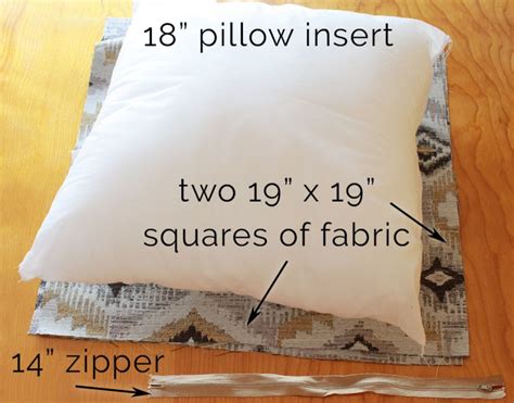 18x18 Pillow Cover Pattern With Zipper