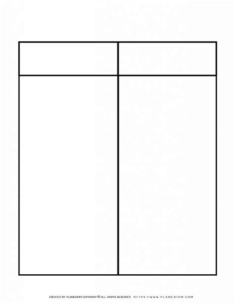 2 Column Chart Template