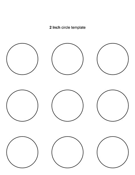 2 Inch Circle Template Printable