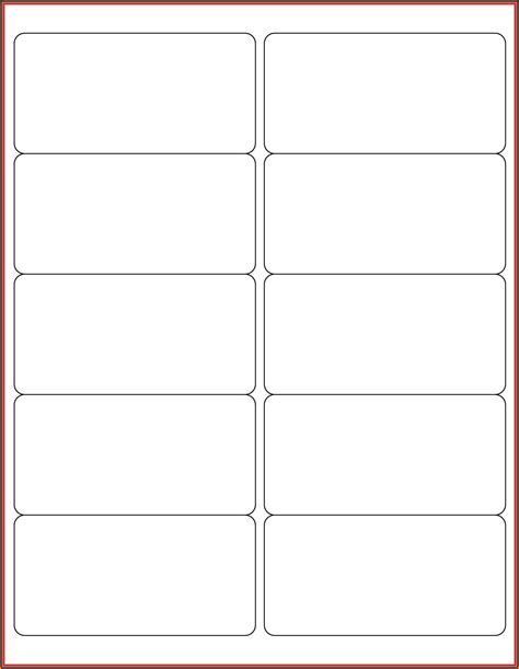 2 X 4 Label Word Template