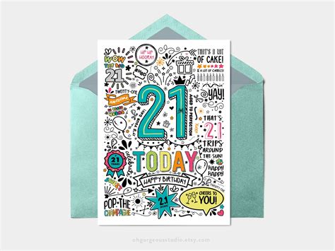 21st Birthday Free Printables