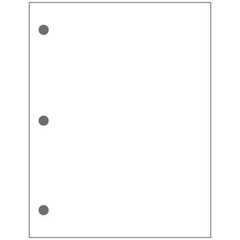 3 Hole Punch Paper Template