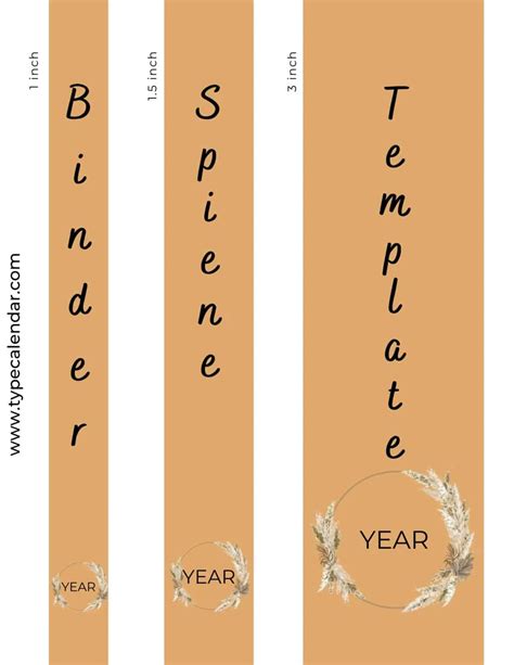 3 Inch Binder Spine Template