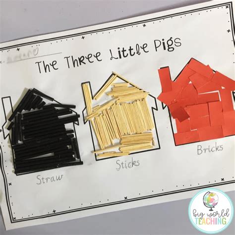 3 Little Pigs Houses Template
