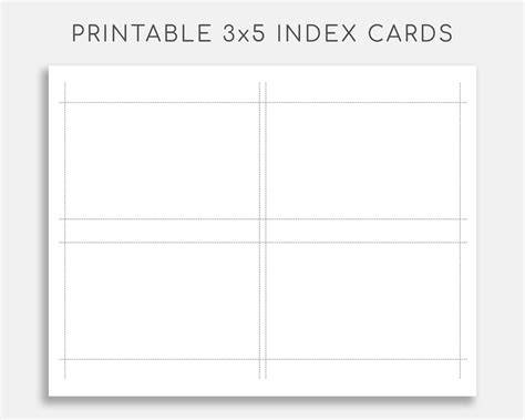 3 X 5 Cage Card Template Microsoft