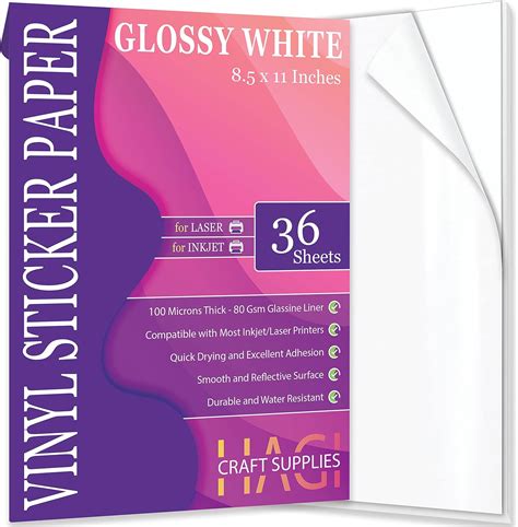 36 X 48 White Printable Sticker Paper