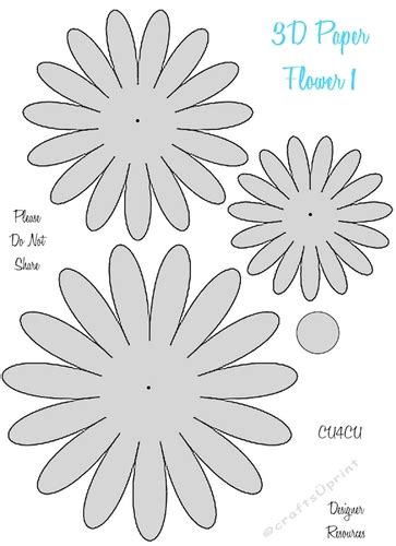 3d Flower Printable
